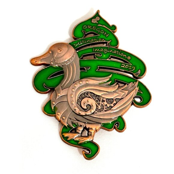 Destination Imagination Oregon 2019 Large Metal/Enameled Tac Pin/Brooch - Picture 1 of 6